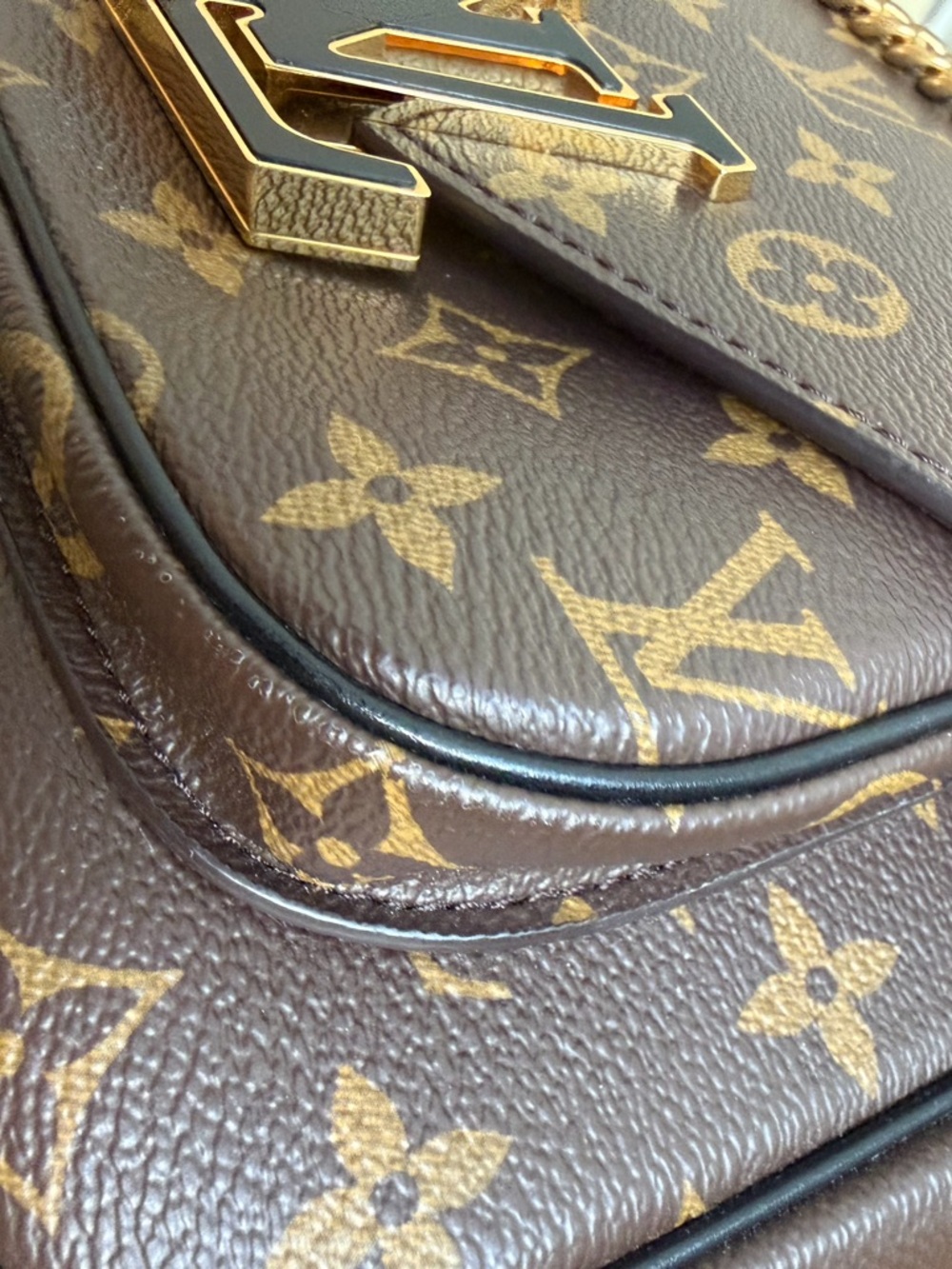 Louis Vuitton Monogram Passy with Brand New LV emblem Crossbody with Gold Chain - Picture 12 of 16
